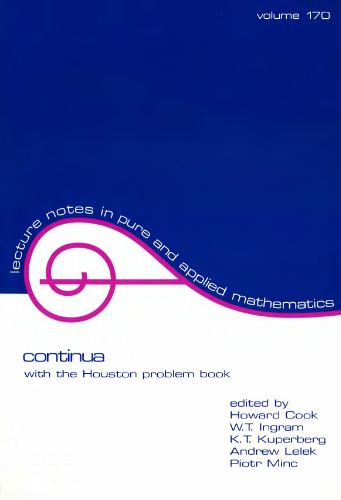 Continua: With the Houston Problem Book