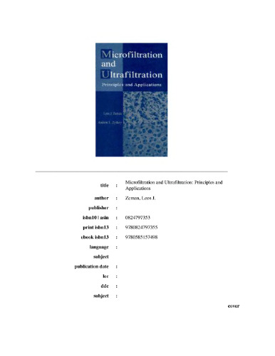 Microfiltration and Ultrafiltration