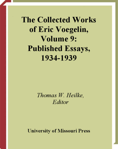 Published Essays: 1934-1939