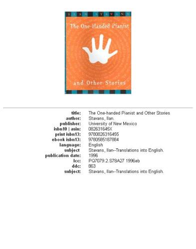 The one-handed pianist and other stories