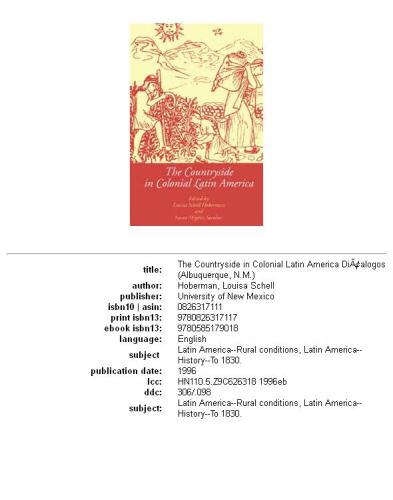 The countryside in colonial Latin America