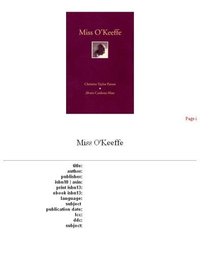 Miss O'Keeffe