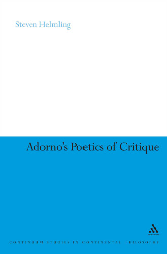 Adorno's poetics of critique