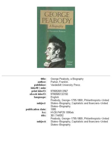 George Peabody: A Biography