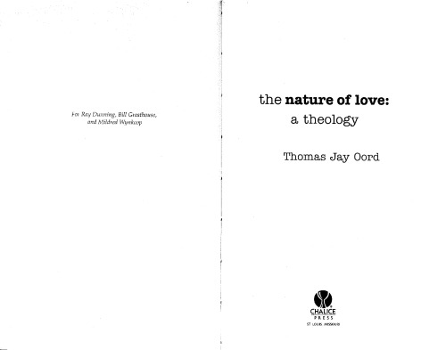 The Nature of Love: A Theology