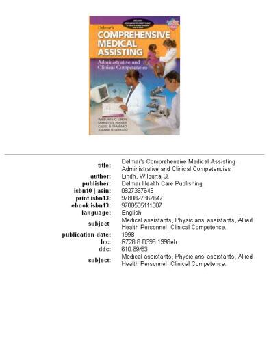 Delmar's Comprehensive Medical Assisting: Administrative and Clinical Competencies