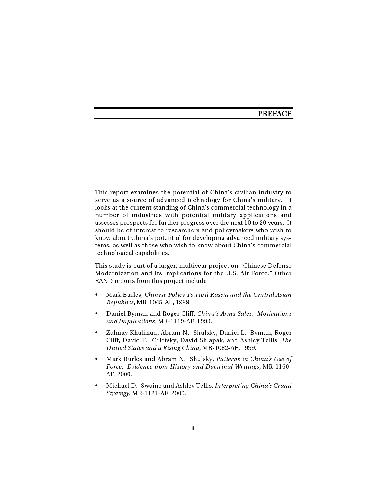 The Military Potential of China's Commercial Technology