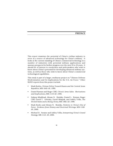 The Military Potential of China's Commercial Technology