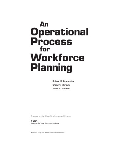 Operational Process for Workforce Planning