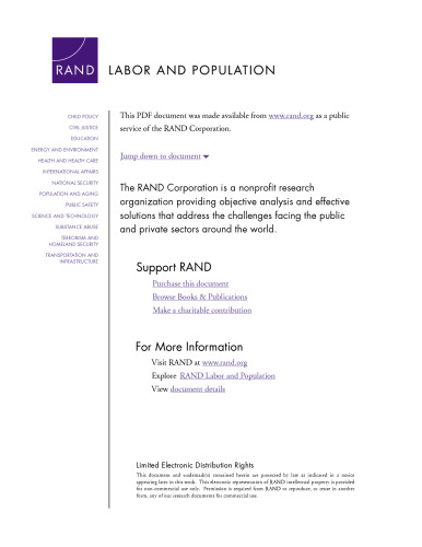 Patterns of Child Care Use for Preschoolers in Los Angeles County