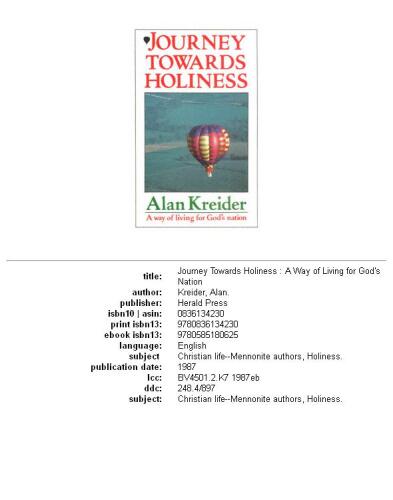 Journey Towards Holiness: A Way of Living for God's Nation