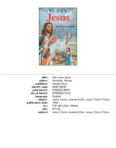 We Knew Jesus