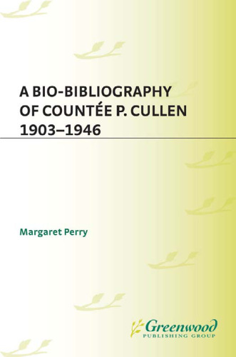 A Bio-Bibliography of Countee P. Cullen, 1903-1946