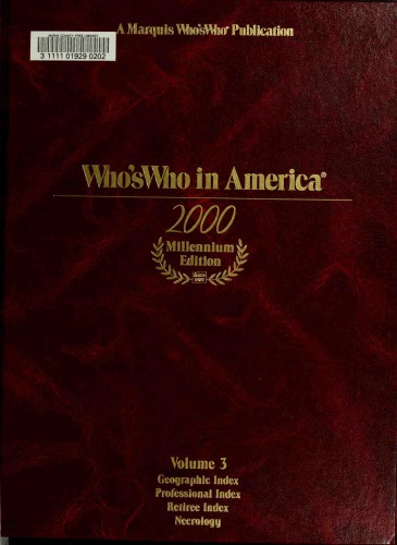 Who's Who in America 2000: Millennium Edition