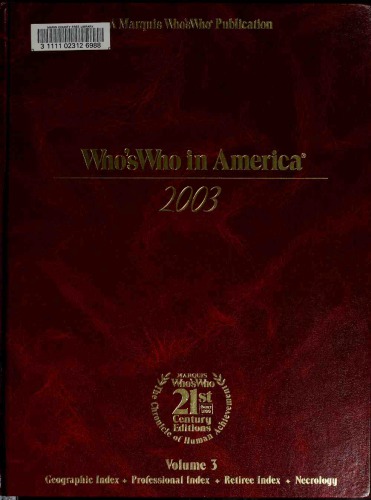 Who's Who in America 2003