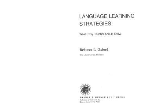 Language Learning Strategies: What Every Teacher Should Know