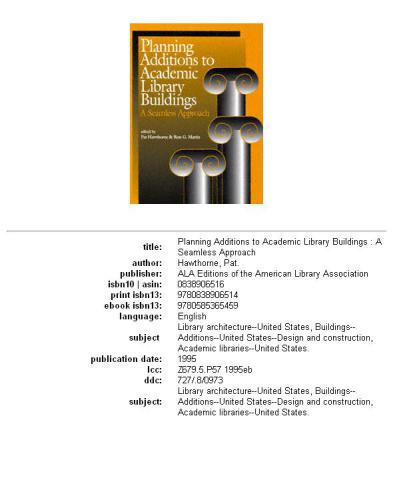 Planning additions to academic library buildings: a seamless approach