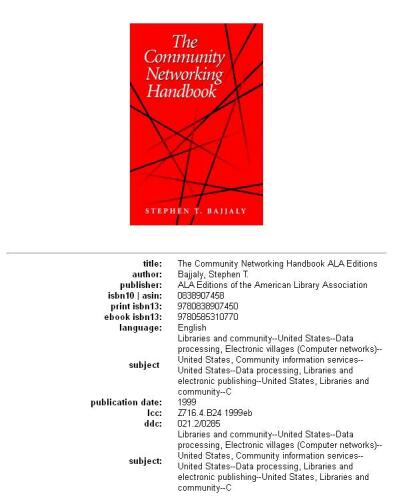 The community networking handbook