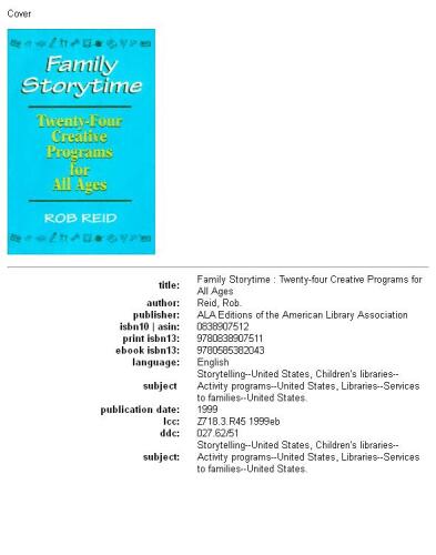 Family storytime: twenty-four creative programs for all ages