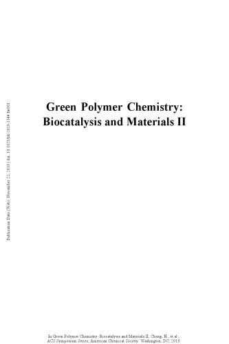 Green polymer chemistry : biocatalysis and materials II
