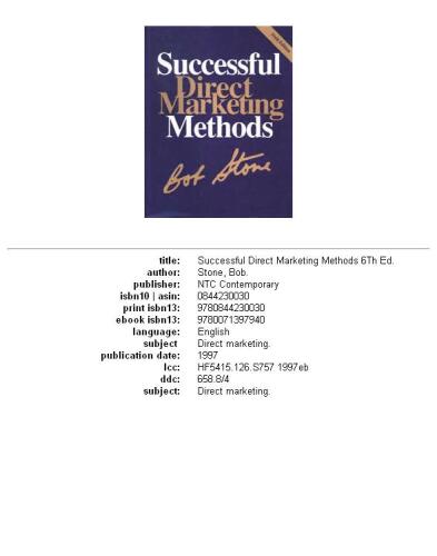Successful direct marketing methods