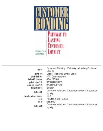 Customer bonding