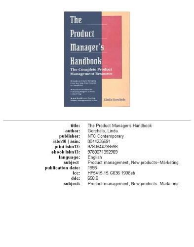 The product manager's handbook