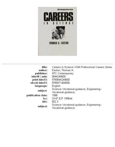 Careers in science