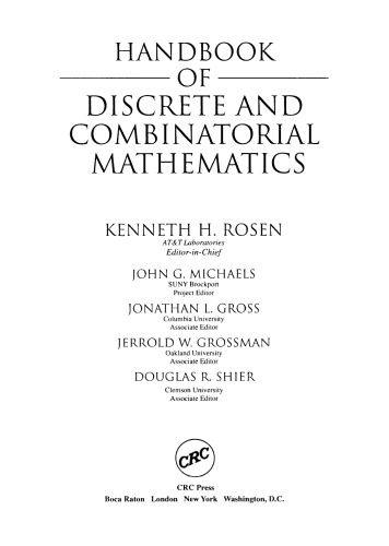 Handbook of discrete and combinatorial mathematics