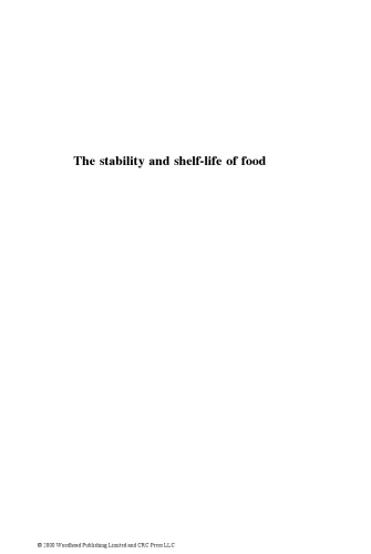 The Stability and Shelf-life of Food