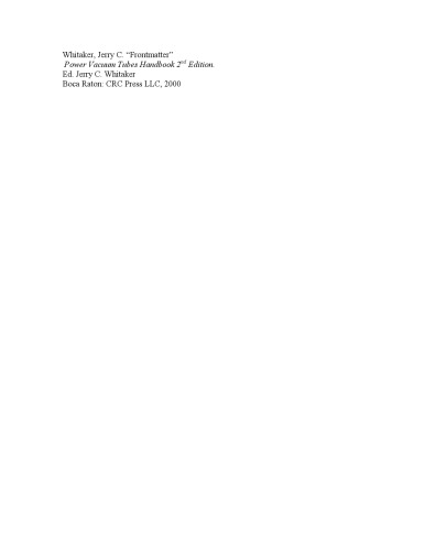 Power vacuum tubes handbook