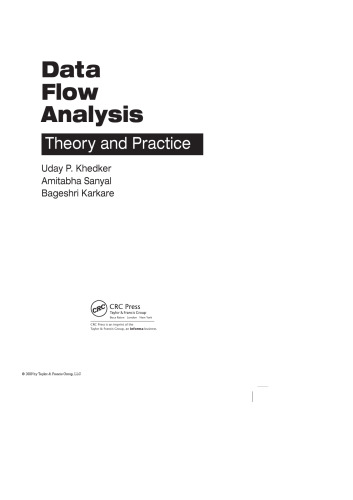 Data Flow Analysis: Theory and Practice