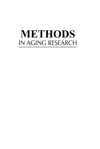 Methods in aging research