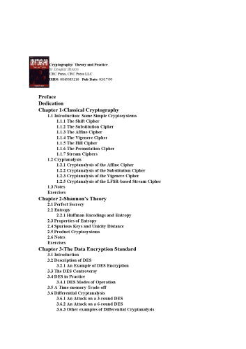 Cryptography: Theory and Practice