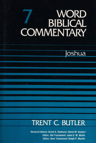 Word Biblical Commentary Vol. 7, Joshua (butler), 350pp