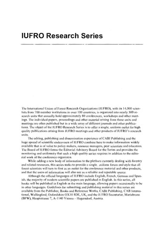Forestry and Environmental Change: Socioeconomic and Political Dimensions