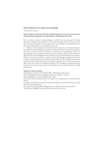 Intellectual Property Rights in Agricultural Biotechnology