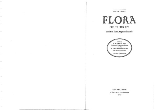 Flora of Turkey and the East Aegean Islands
