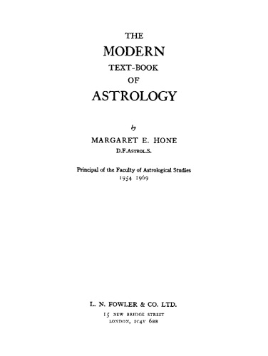 The Modern Text-book of Astrology