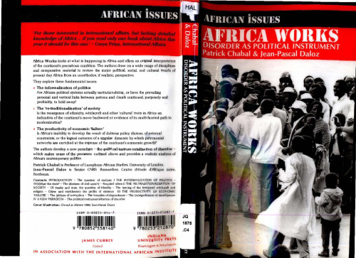 Africa Works : Disorder As Political Instrument