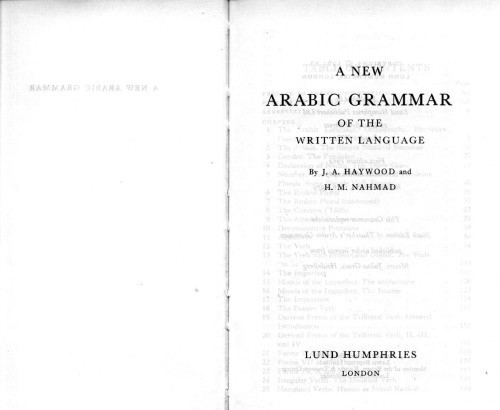 A New Arabic Grammar of the Written Language
