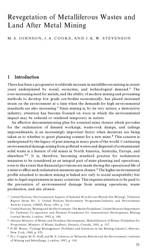 MINING AND ITS ENVIRONMENTAL