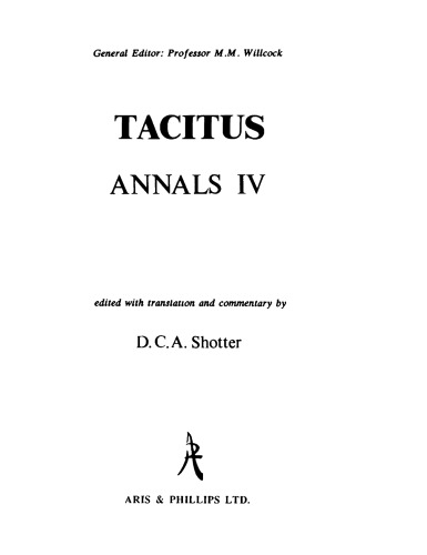 Tacitus: Annals IV