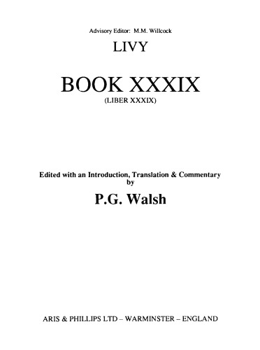 Livy: Book XXXIX