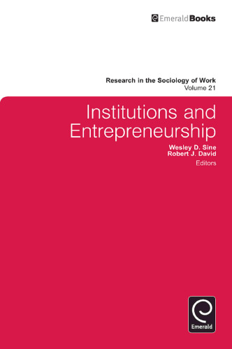 Institutions and Entrepreneurship