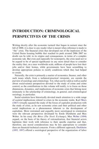 Economic Crisis and Crime