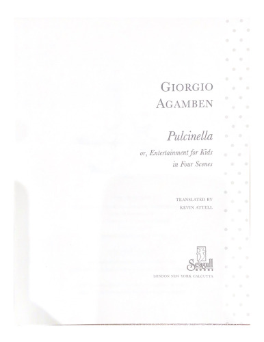 Pulcinella: Or Entertainment for Children