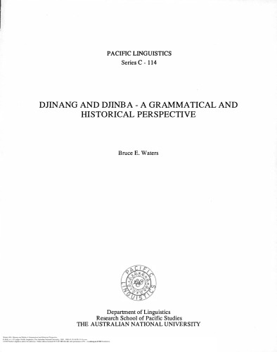 Djinang and Djinba - A Grammatical and Historical Perspective