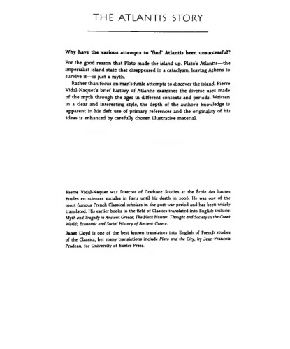 The Atlantis Story: A Short History of Plato’s Myth