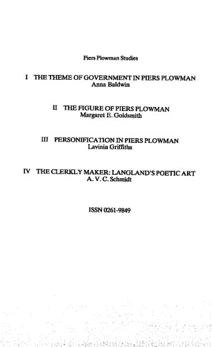 Piers Plowman: A Glossary of Legal Diction